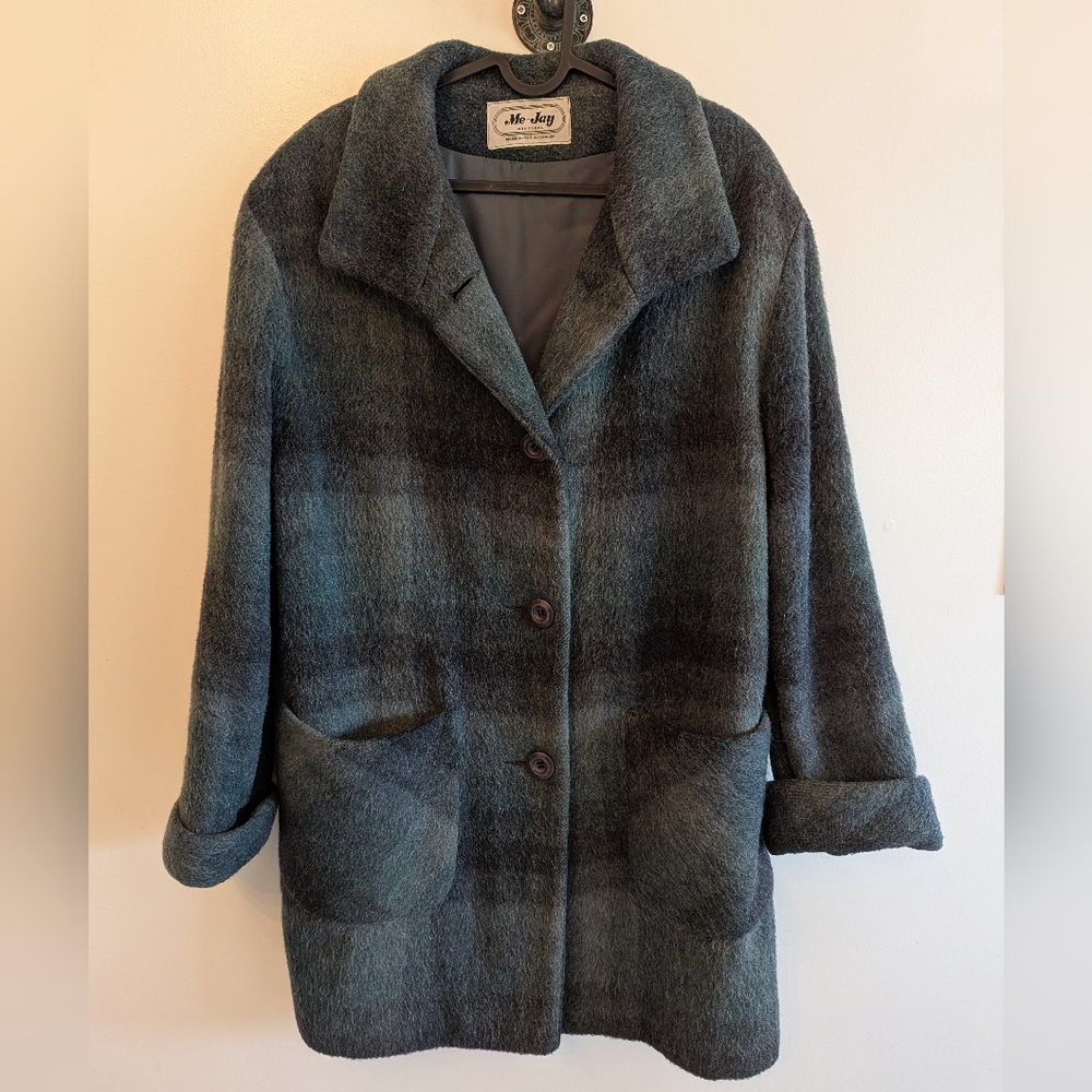 Vintage Mohair/Alpaca checkered coat